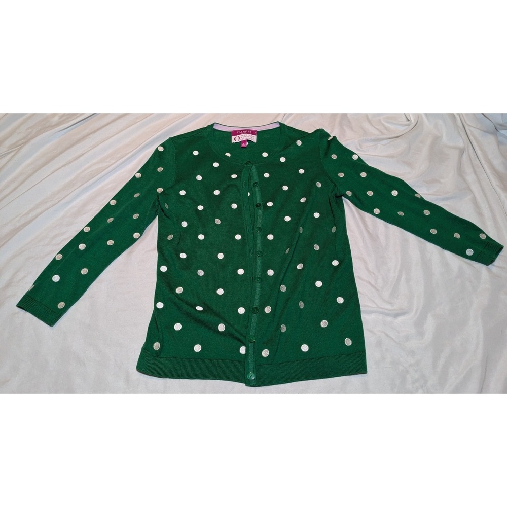 Talbots Petites‎ The Oprah Magazine Collection Women's Polka Dot Cardigan Size P